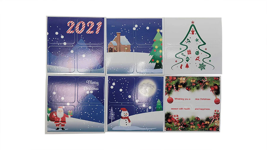 2x2 Christmas Sticker Set