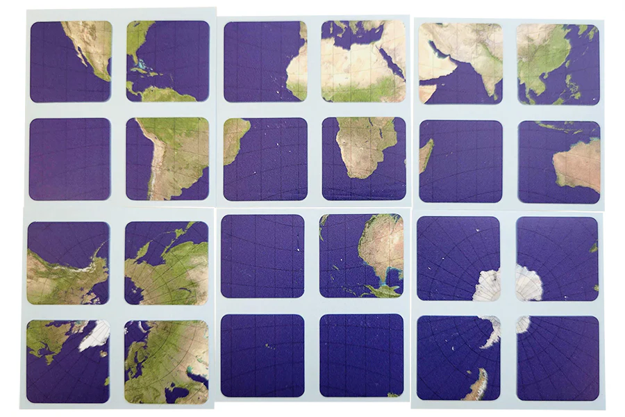 2x2 Earth Sticker Set