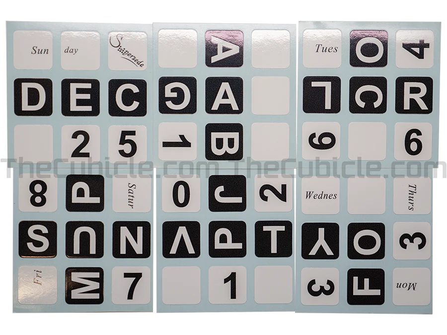 3x3 Calendar Cube Stickers - Image 2