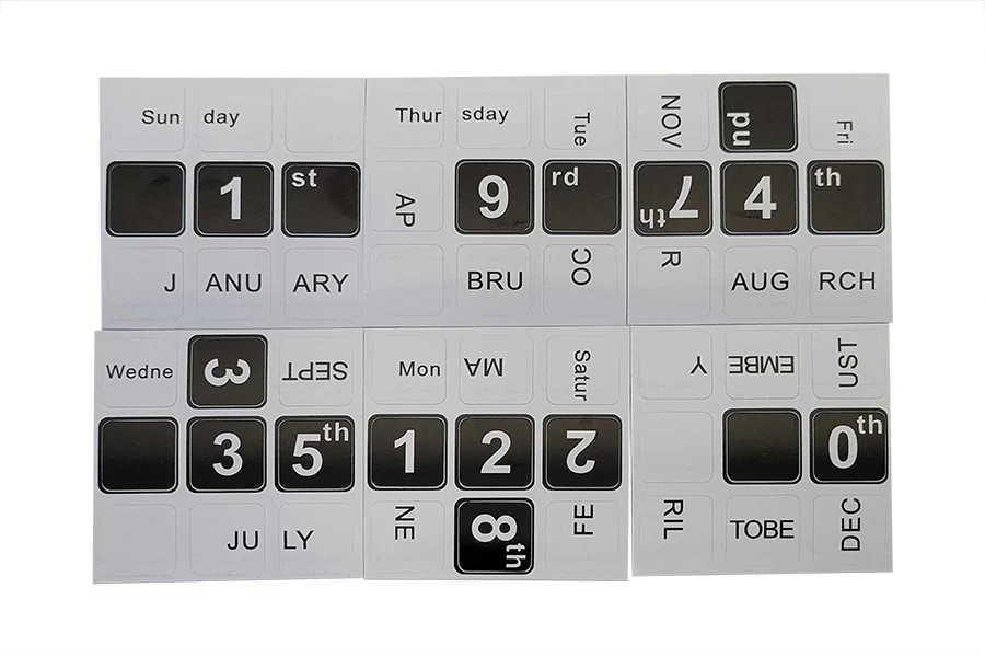 3x3 Calendar Cube Stickers V2 - Image 2