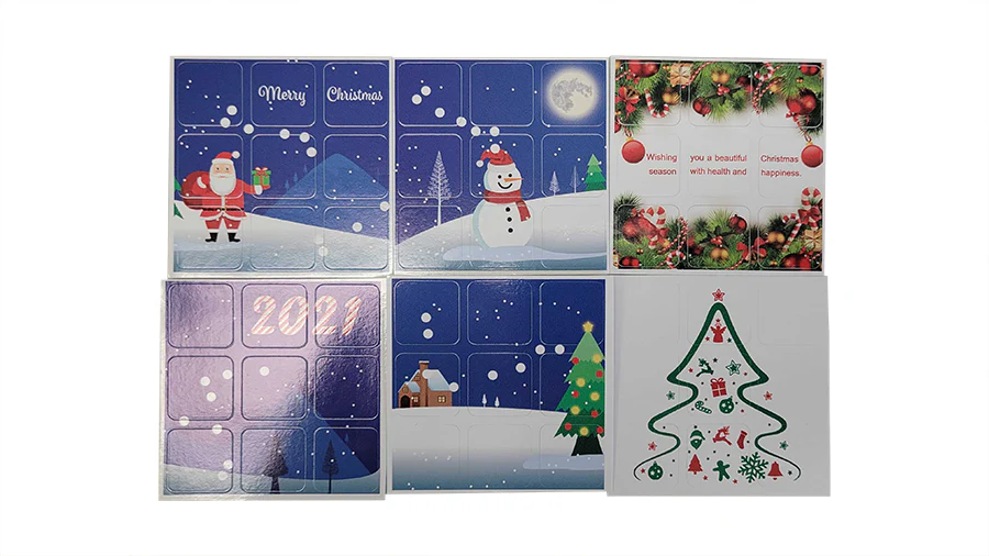 3x3 Christmas Sticker Set