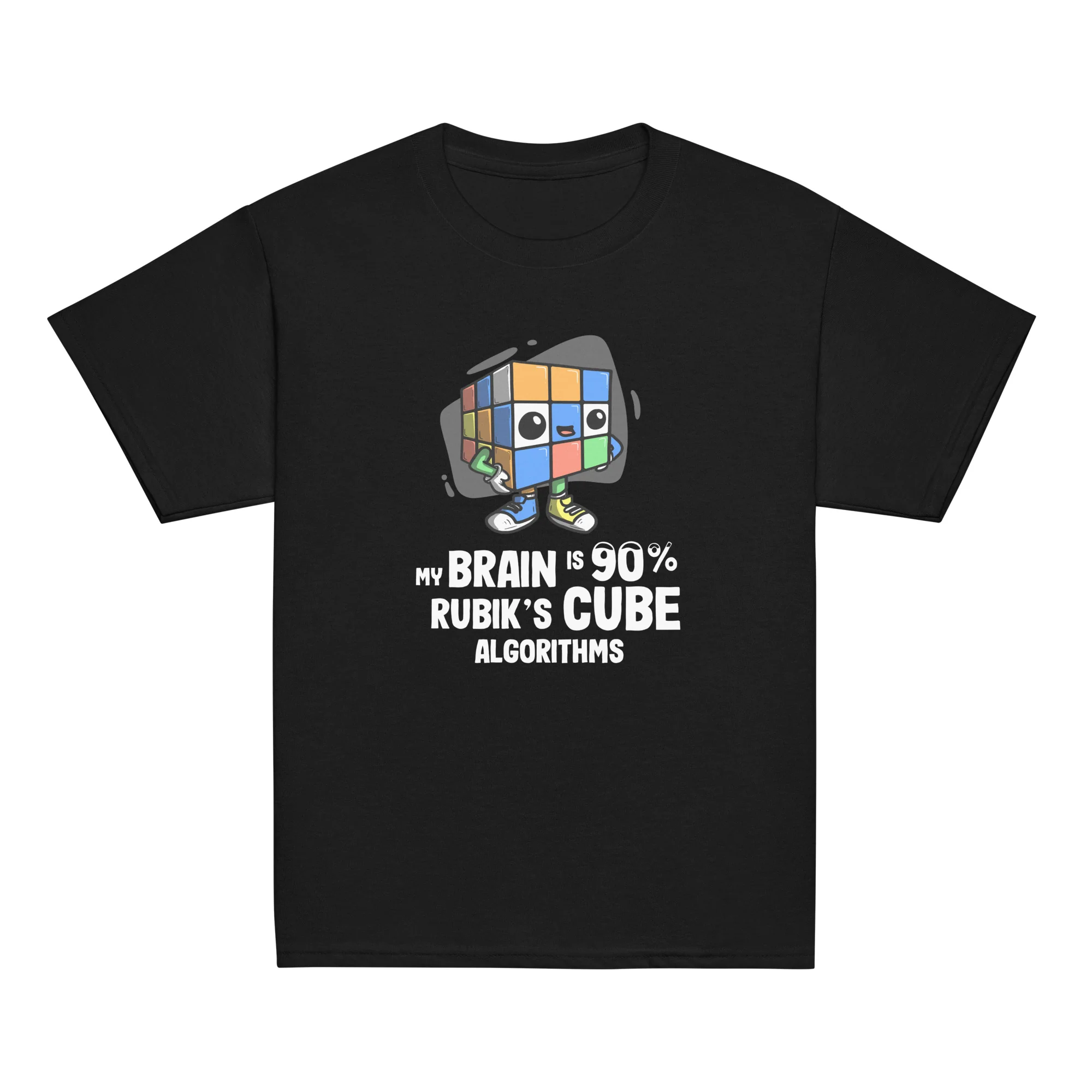 90% Cube Algorithms Youth T-Shirt (Puzzle Pals) - Image 2