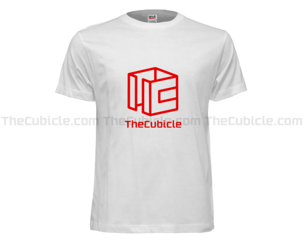 Cubicle Wireframe T-Shirt (White/Red) (2019)