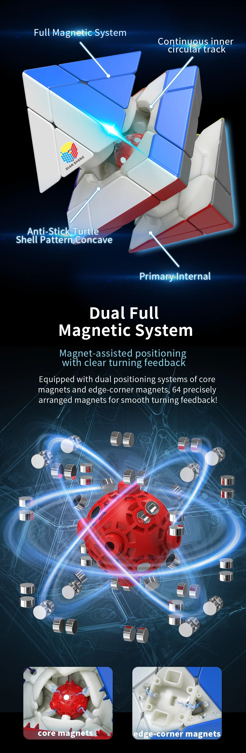 DianSheng Galaxy Dual Octahedron (Magnetic + Ball-Core) - Image 5