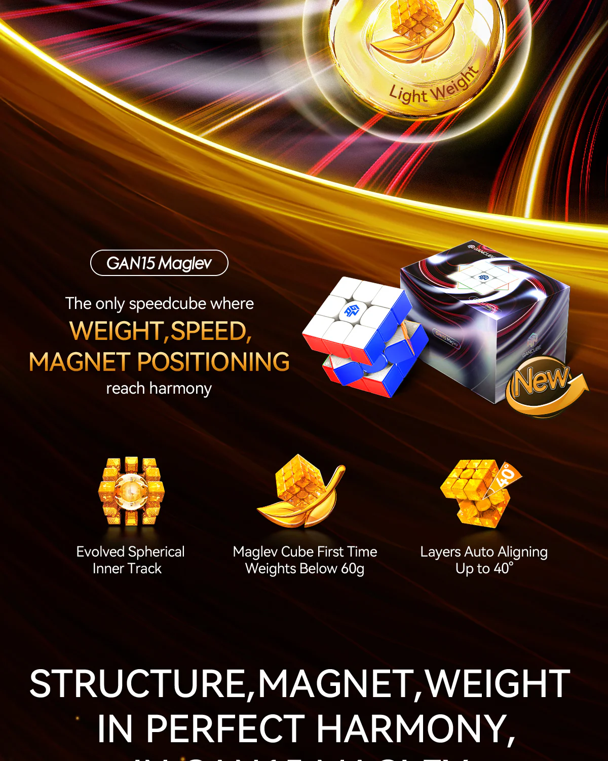 GAN15 MagLev 3x3 (Frosted) - Image 4