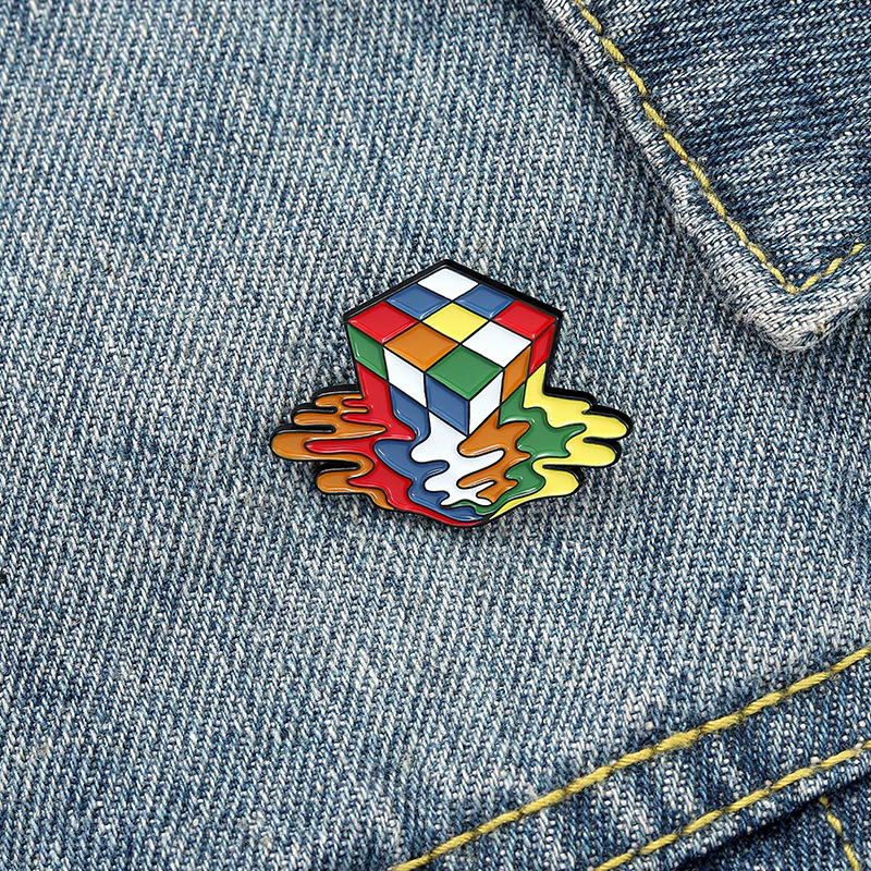 Melted Cube Brooch (Pin) - Image 3