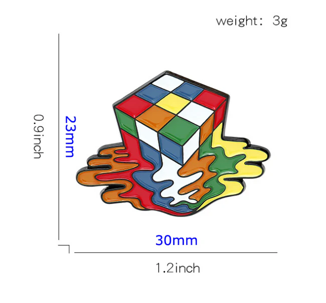 Melted Cube Brooch (Pin) - Image 5