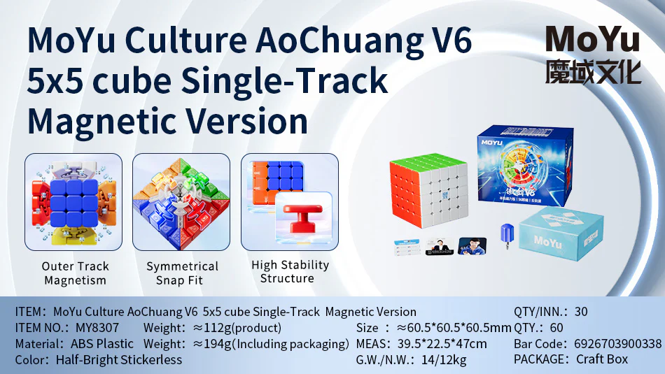 MoYu AoChuang V6 5x5 (Single-Track) - Image 4