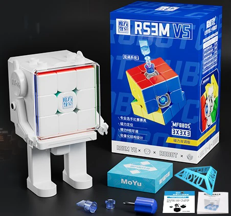 MoYu RS3 M V5 3x3 (Spring Tension + Robot Cube Stand) - Image 2