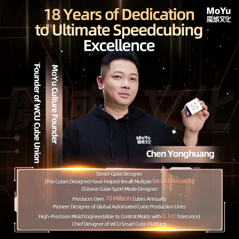 MoYu Super WeiLong 3x3 V2 (20-Magnet Ball-Core + MagLev) - 18th Anniversary Edition - Image 8