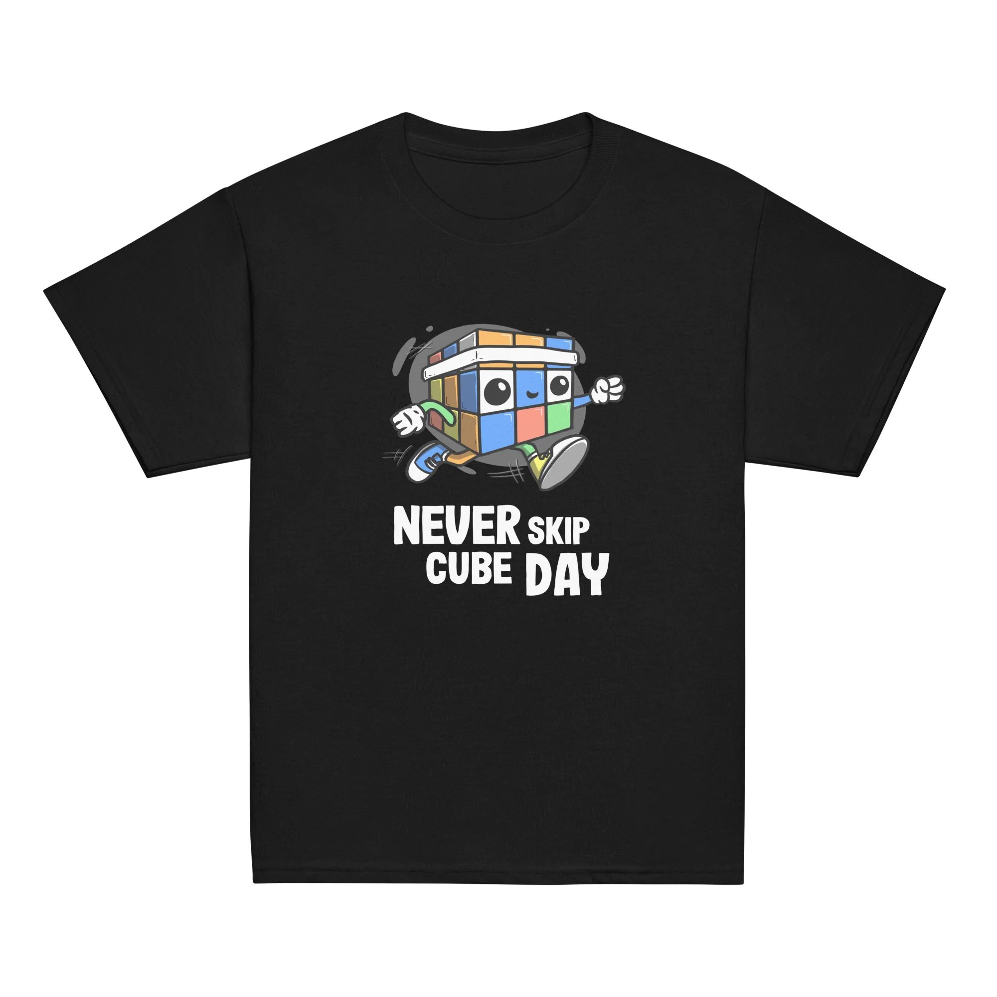 Never Skip Cube Day Youth T-Shirt (Puzzle Pals) - Image 2