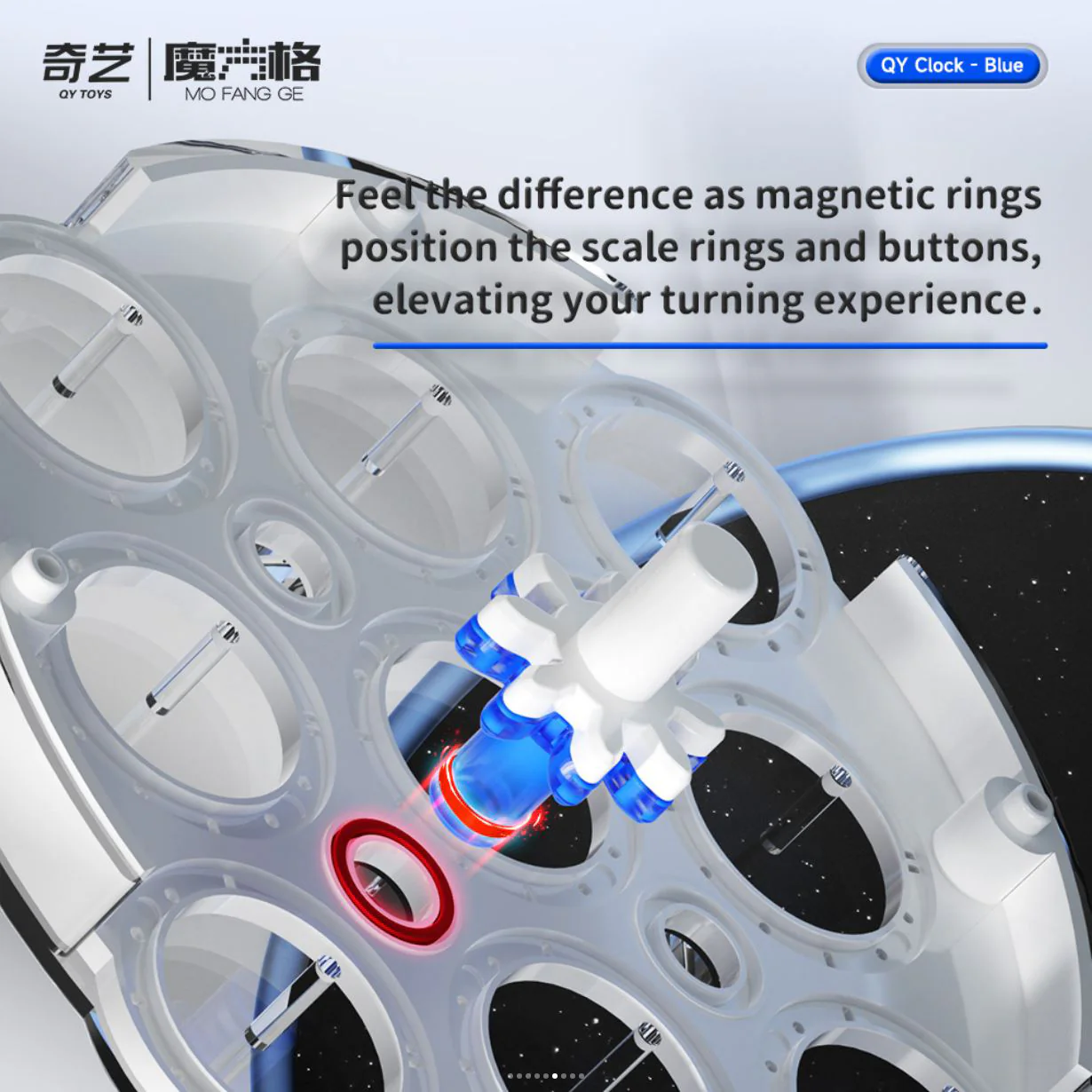 QiYi Magnetic Clock (Blue) - Image 7