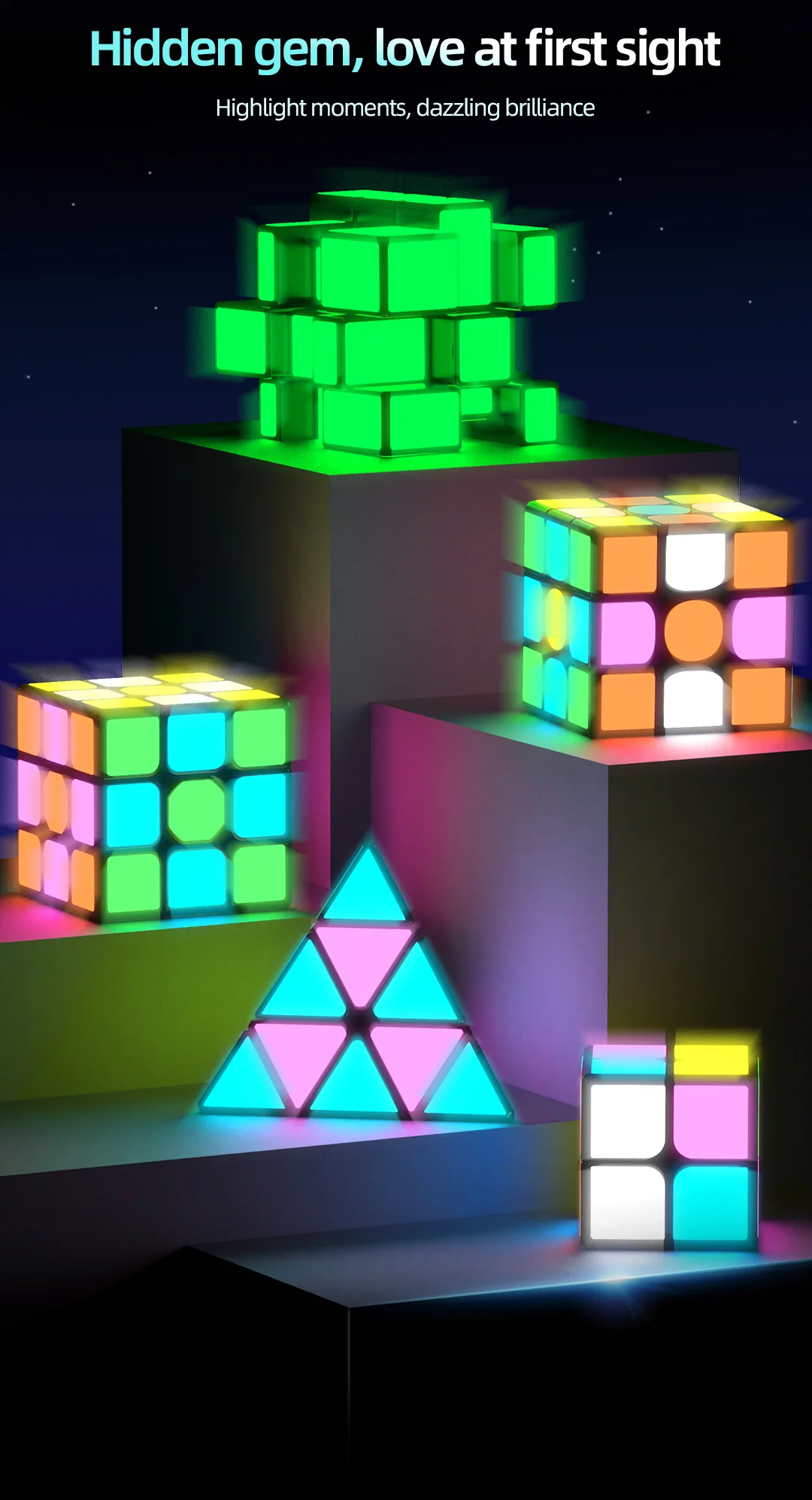 QiYi 3x3 Mirror (Glow in the Dark Stickers) - Image 2