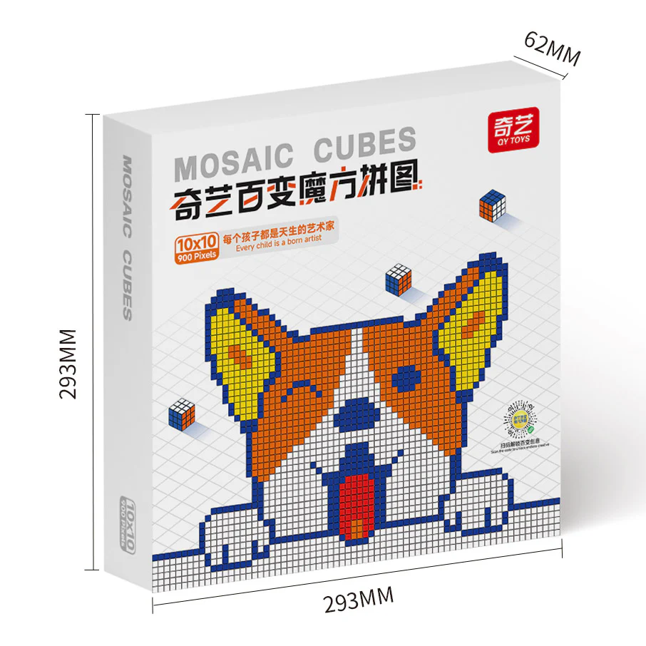 QiYi Mosaic 3x3 Cube Set of 100 (10x10 2.8cm Cubes) - Image 4