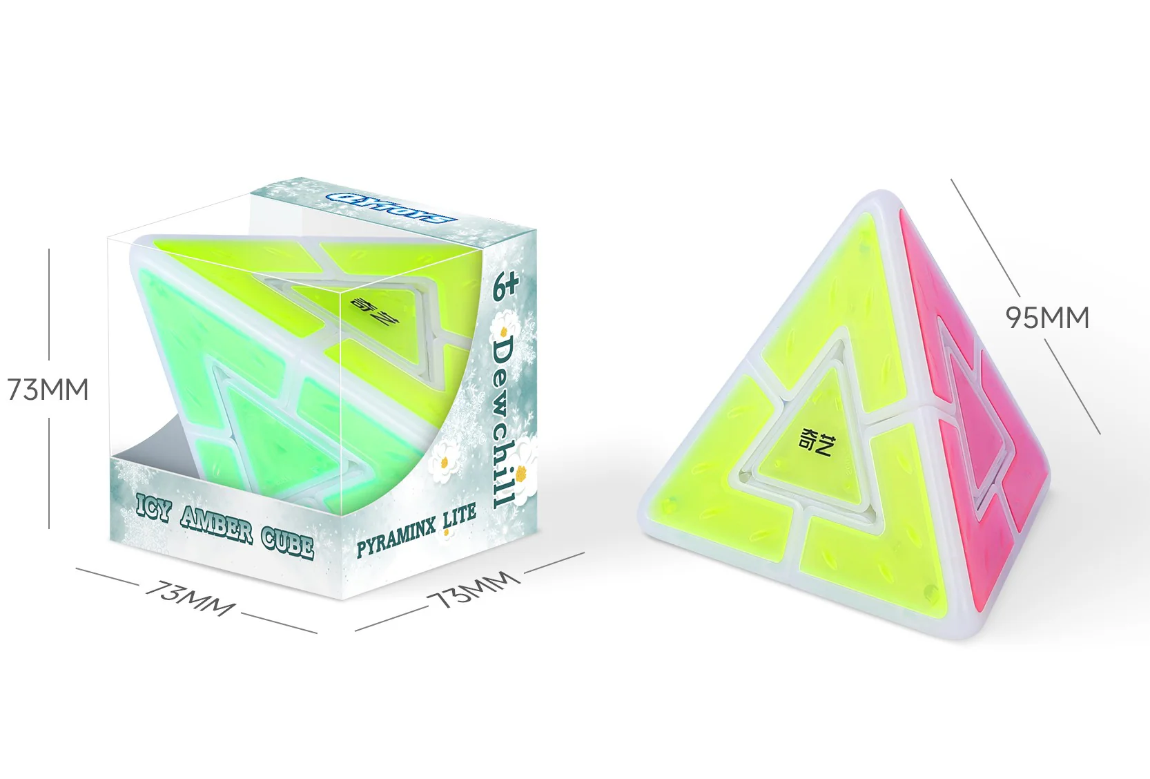 QiYi Pyraminx Duo (Tiled - Icy Amber)