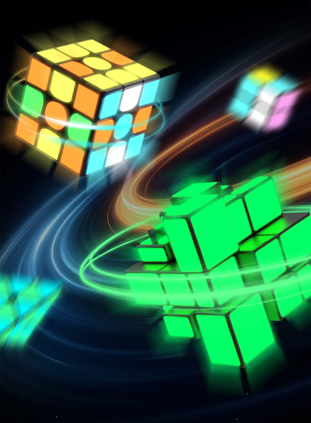 QiYi Pyraminx (Glow in the Dark Stickers) - Image 7