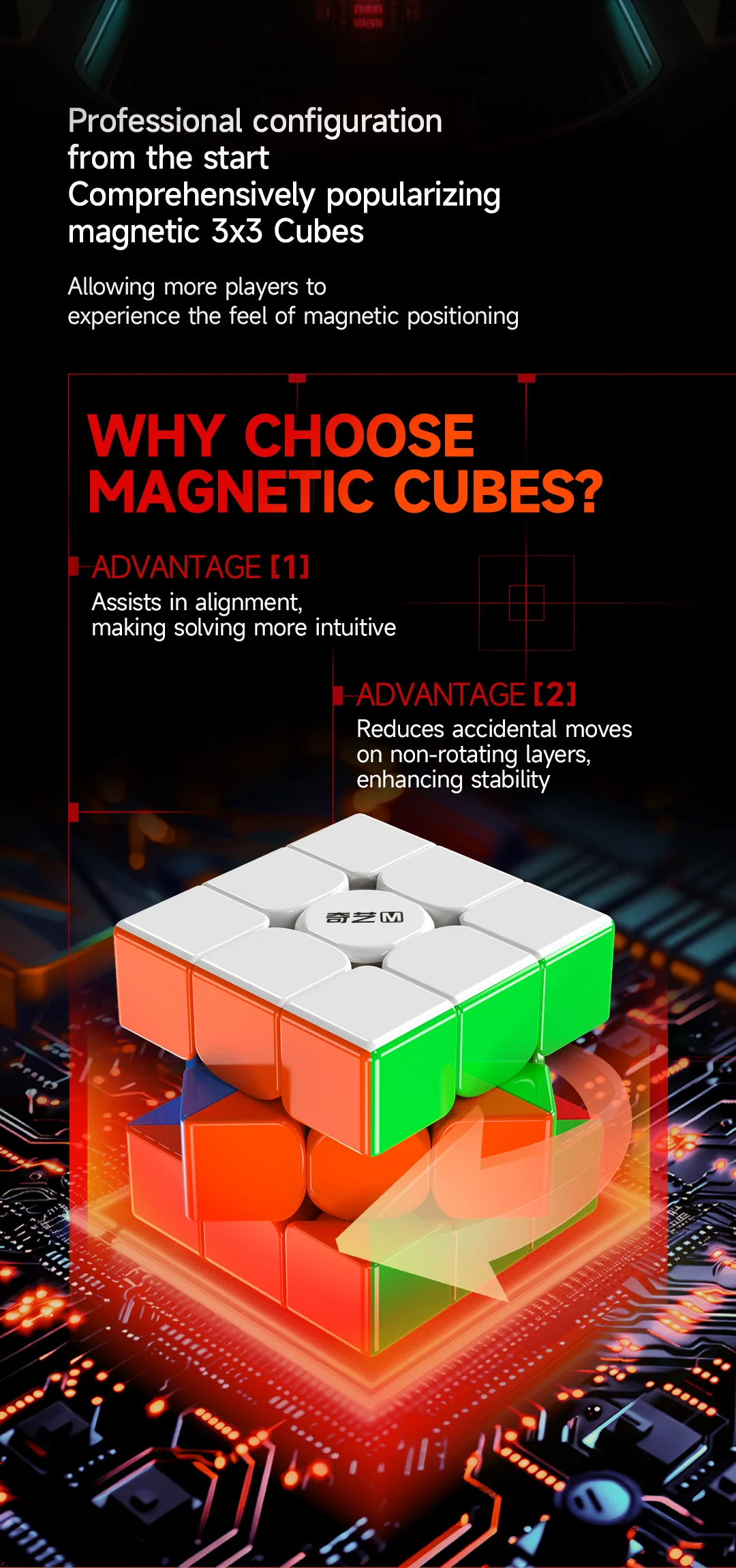 QiYi Warrior M 3x3 (Magnetic + UV Coated) - Image 3