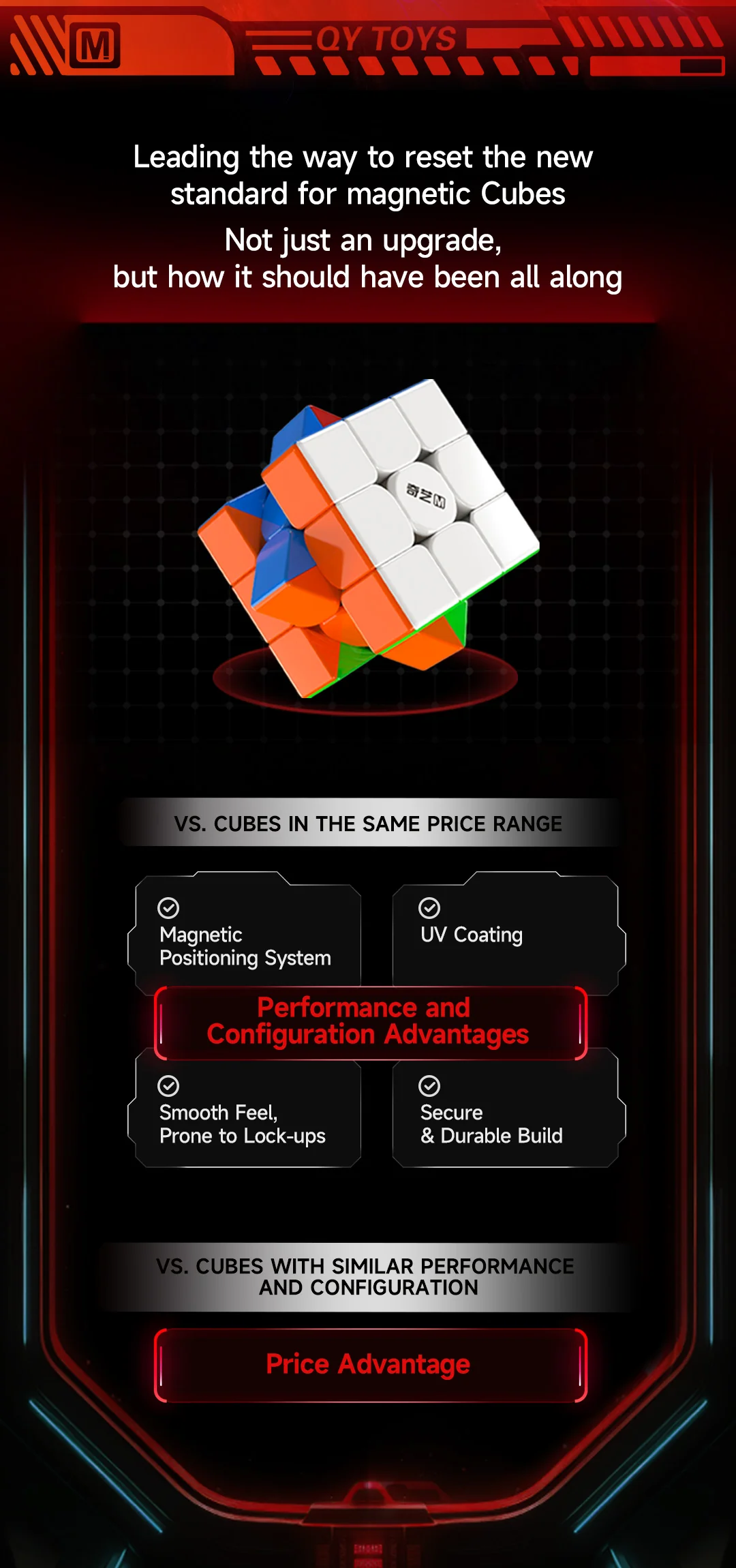 QiYi Warrior M 3x3 (Magnetic + UV Coated) - Image 4