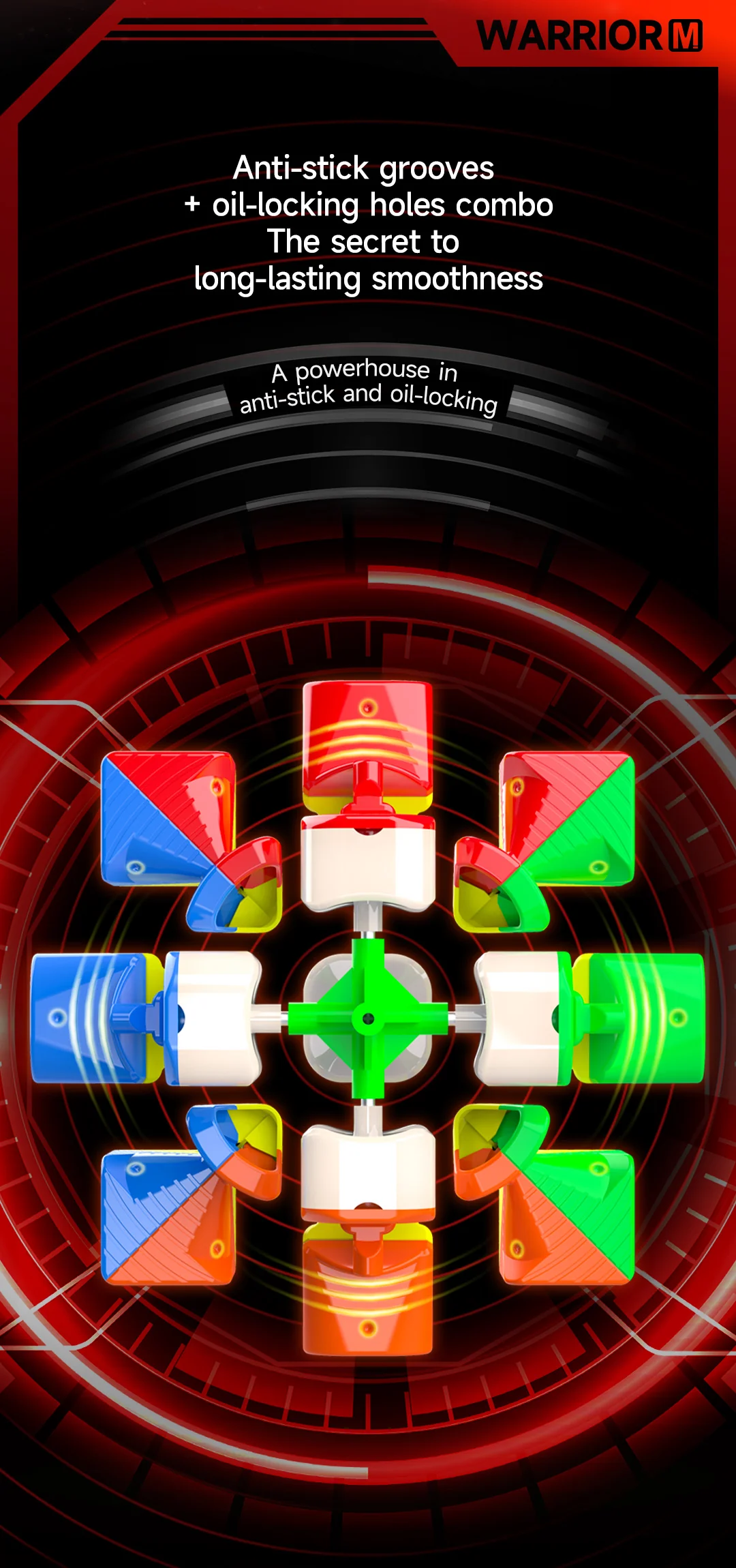 QiYi Warrior M 3x3 (Magnetic + UV Coated) - Image 7