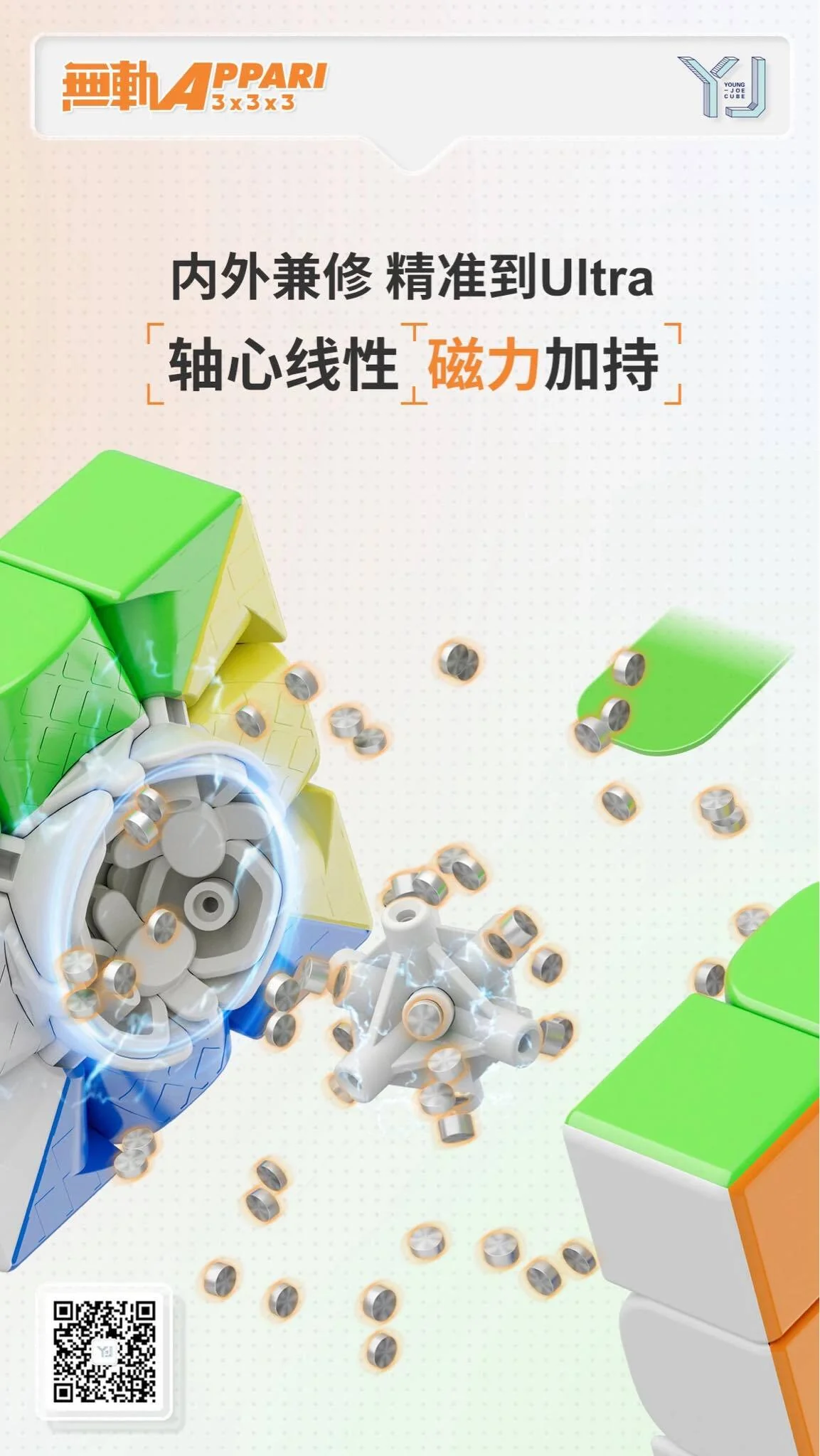YJ Appari 3x3 (Speed Micro Bearing) - Image 4