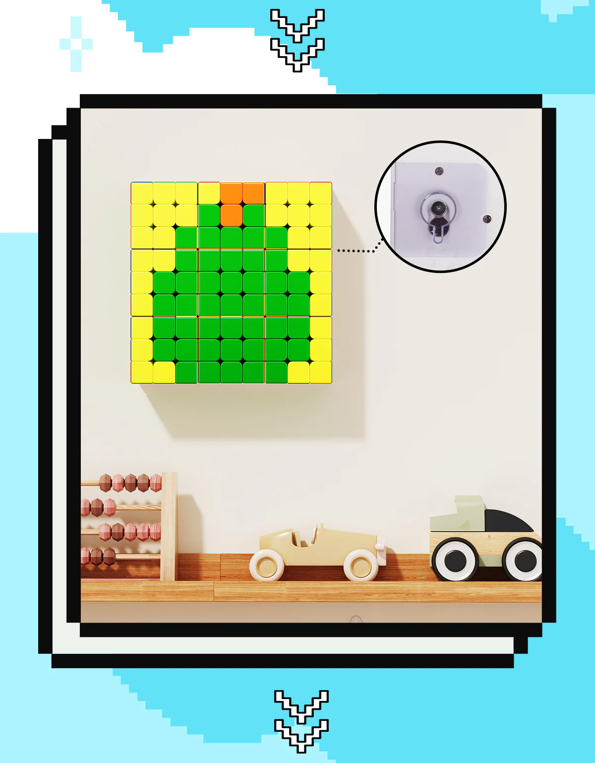 YJ Mosaic 3x3 Cube Set of 9 (3x3 5.6cm Cubes) - Image 2