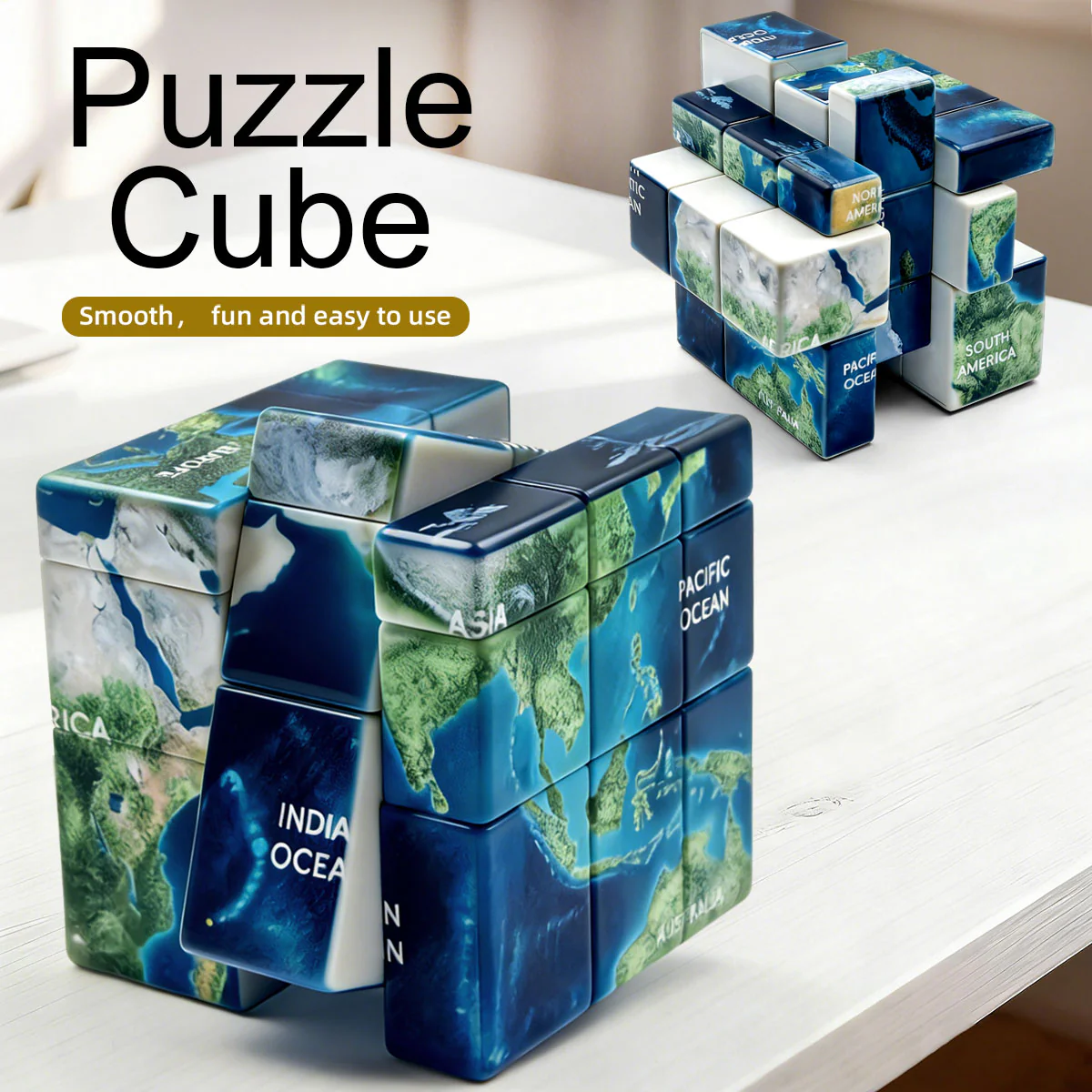 Ziina 3x3 Mirror World Map (3D) - Image 4